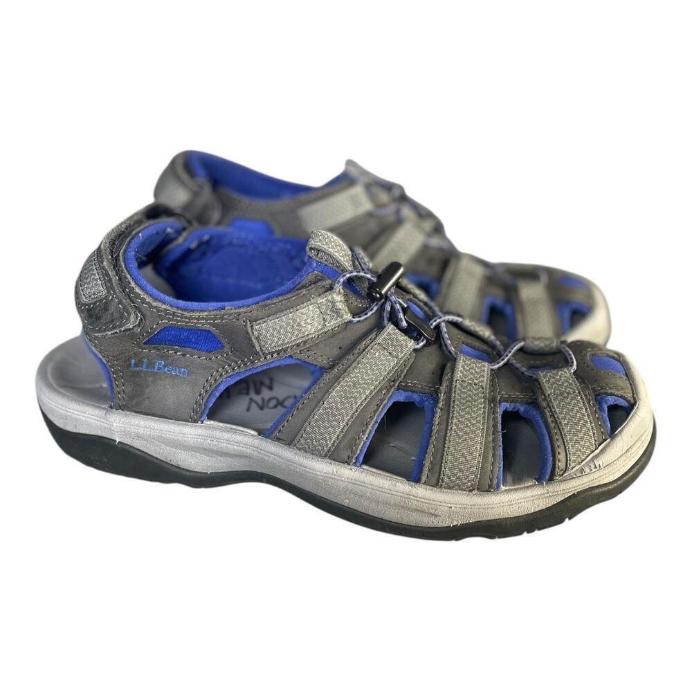 L.L. Bean Men’s Gray/Blue Closed Toe Sport Sandals Size-8.5M